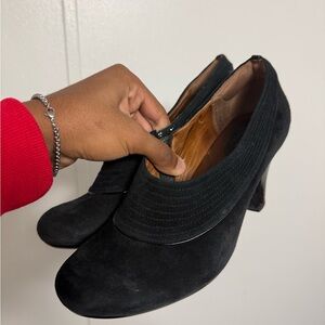 Clarks Black Suede Women's Heels